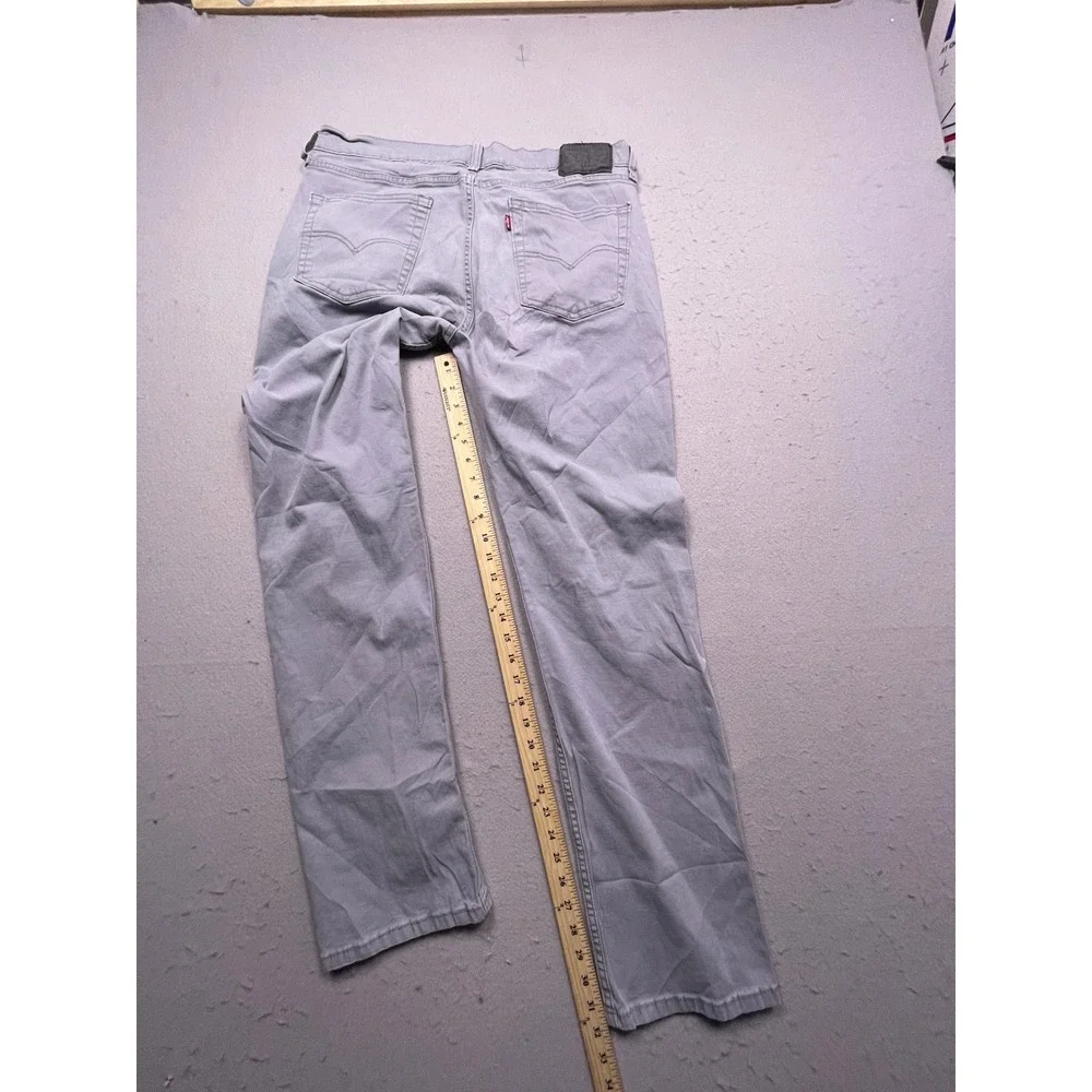 Levi's 514 Straight Fit Cotton Blend Light Gray W36 L34 Mens